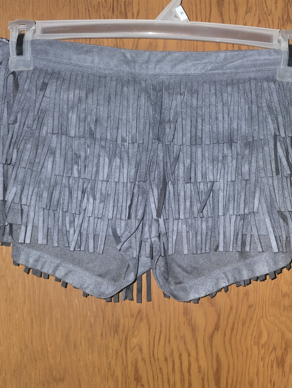 Billabong womens medium gray fringe zip size shorts